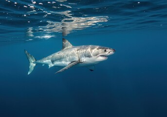 Fototapeta premium Great White Shark Underwater (1)