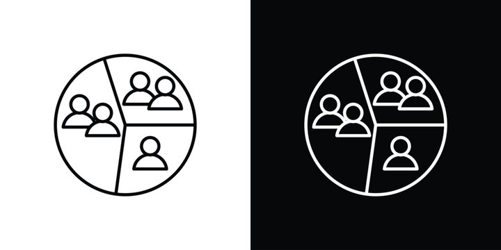 Customer segment icon graphic, editable stroke. Suitable for website design, logo, app, template, and ui ux.