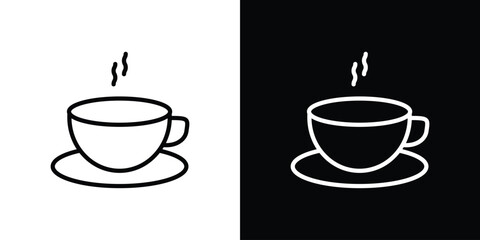 coffee cup icon graphic, editable stroke. Suitable for website design, logo, app, template, and ui ux.