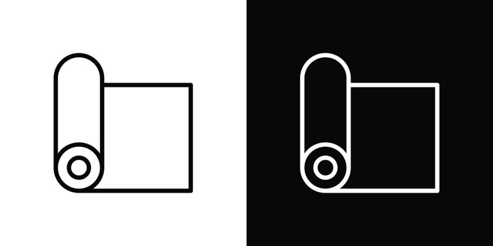 Carpet roll icon graphic, editable stroke. Suitable for website design, logo, app, template, and ui ux.