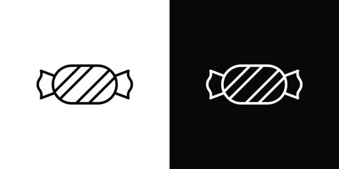 Candy icon graphic, editable stroke. Suitable for website design, logo, app, template, and ui ux.