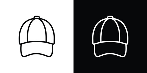 Cap icon graphic, editable stroke. Suitable for website design, logo, app, template, and ui ux.