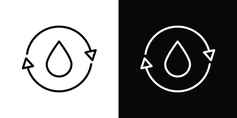 Blood flow icon graphic, editable stroke. Suitable for website design, logo, app, template, and ui ux.