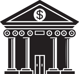 Black bank icon