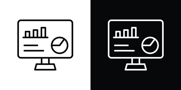 Admin Dashboard icon graphic, editable stroke. Suitable for website design, logo, app, template, and ui ux.