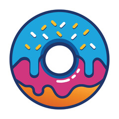 Donut Vector Logo Design 