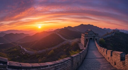 Sunrise over Great Wall (1)