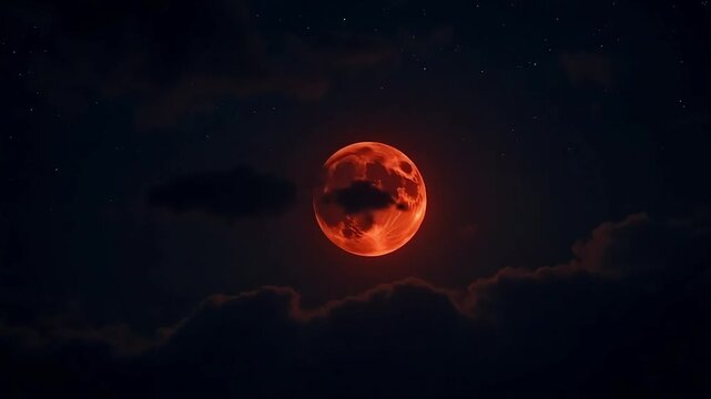 Blood moon rising stock footage and background for your next project