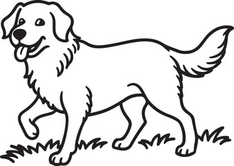 A vector illustration of a cute black and white dachshund puppy cartoon