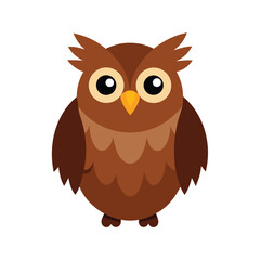 Naklejka premium owl on a branch vector art