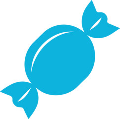 Christmas blue candy vector illustration icon