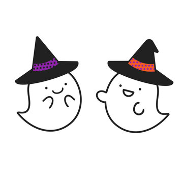 なかよしおばけのベクターイラスト素材