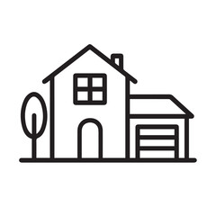 Outline Vector of Residential Property