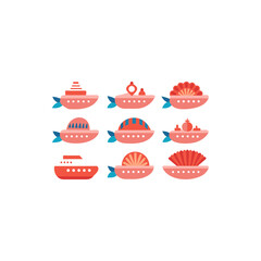  different coral cruiser set  
