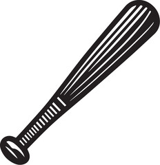 black and white vector of a baseball bat