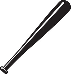 black and white vector of a baseball bat