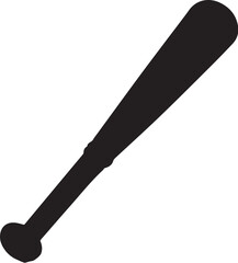 black and white vector of a baseball bat