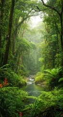 Obraz premium Lush Jungle Gorge