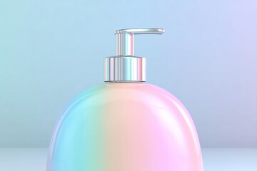 Obraz premium Body Lotion Bottle with Pump on Light Surface. Generative Ai