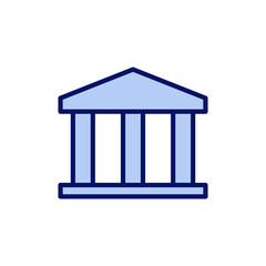 Bank icon vector. Bank sign and symbol, museum, university
