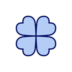 Clover icon vector. clover sign and symbol. four leaf clover icon.