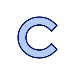 Copyright icon vector. copyright sign and symbol