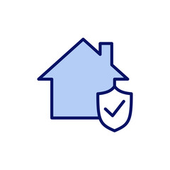 home insurance icon vector. home protection sign and symbol