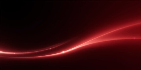 Abstract red background with glowing lines and digital light effects