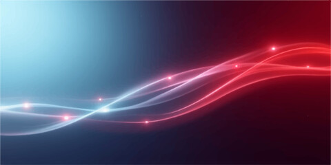 Abstract blue background with glowing lines and light effects vector design