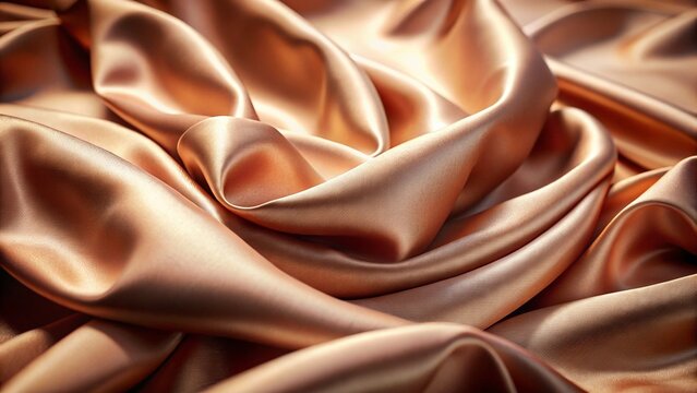 Photo of close up of flowing satin fabric texture