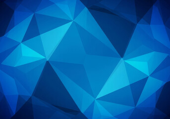 Obraz premium Abstract Blue Geometric Illustration - Symbolizing depth, technology, innovation, structure, and precision. A dynamic abstract background ideal for modern designs