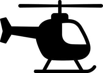 Helicopter silhouette icon vector