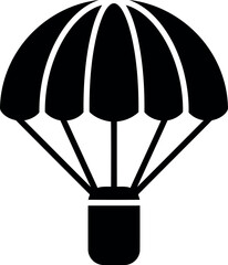 Parachute icon silhouette