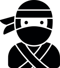Ninja icon silhouette