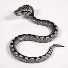Obraz premium Ok Vintage engraving style snake tattoo design isolated on white background as hand-drawn illustration