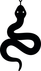 Black snake silhouette mystical dangerous symbol