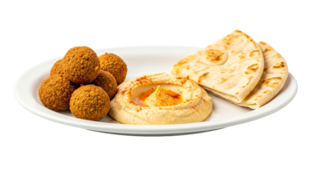 delicious hummus falafel and pita bread platter for restaurants