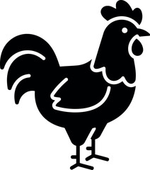 Rooster silhouette farm animal icon