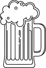 Beer mug silhouette vector design