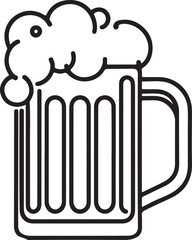 Beer mug silhouette vector design