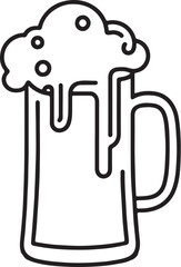 Beer mug silhouette vector design