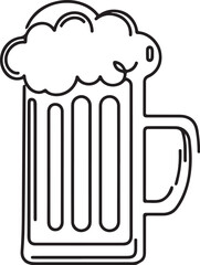 Beer mug silhouette vector design