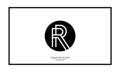 Alphabet letters R or RR logo monogram