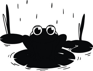 frog on a white background