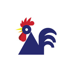 Rooster Minimalist Geometric Modern Creative Design Template Logo