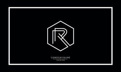 Alphabet letters R or RR logo monogram