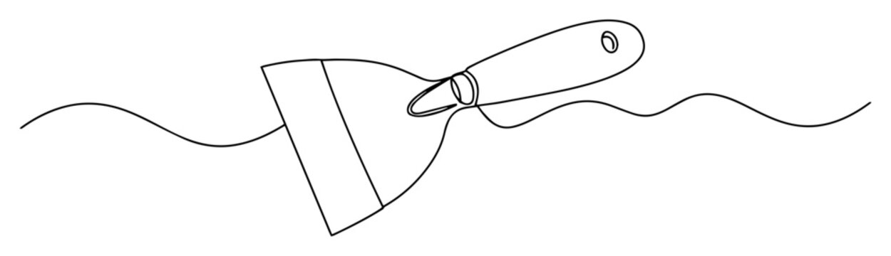black line art putty knife clip art preview