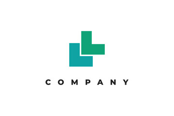 double l arrow modern business logo