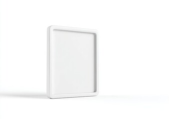 Blank white rectangular frame