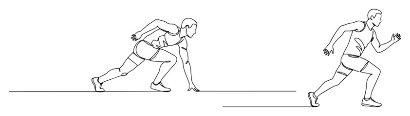 running athletes competition illustration vector